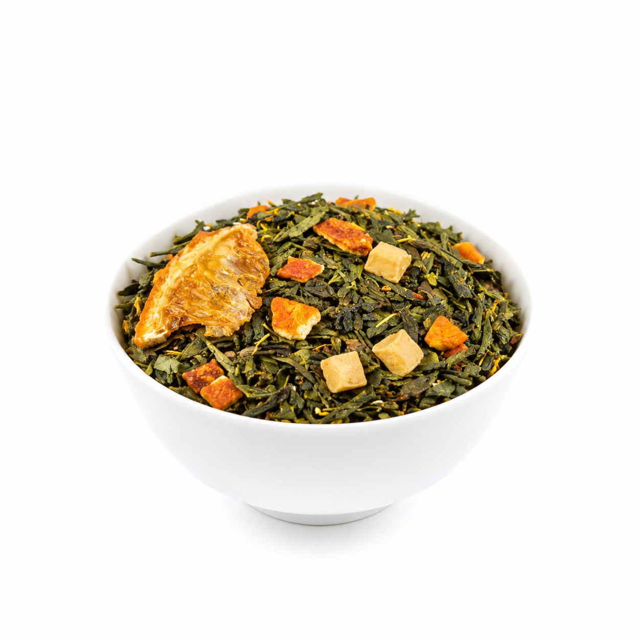 Grüner Tee Creme-Orange-Karamel